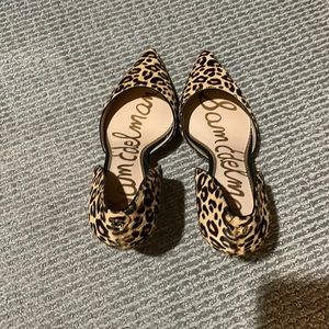 Sam Edelman heels. Real fur, never worn. Size 7 fits like a 7.5. 2-3 inch heel